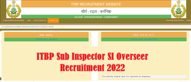 ITBP_Sub_Inspector_SI_Overseer_Recruitment_2022
